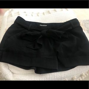 Express Black Tuxedo Tie Shorts